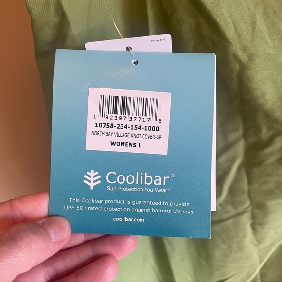 Coolibar NORTH BAY VILLAGE KNOT COVER-UP EARTH DAY GREEN Size Large - Picture 7 of 9